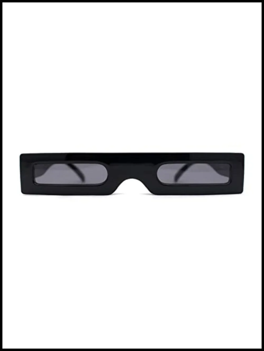80s Robotic Futurism Rectangular Sunglasses UV400 Plastic Lens